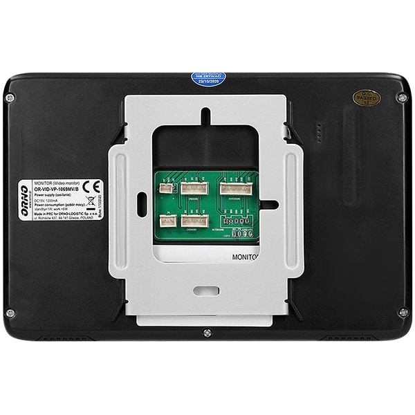 Interfon video cu fir ORNO OR-VID-VP-1073/B, LCD, 7 inch, negru-gri
