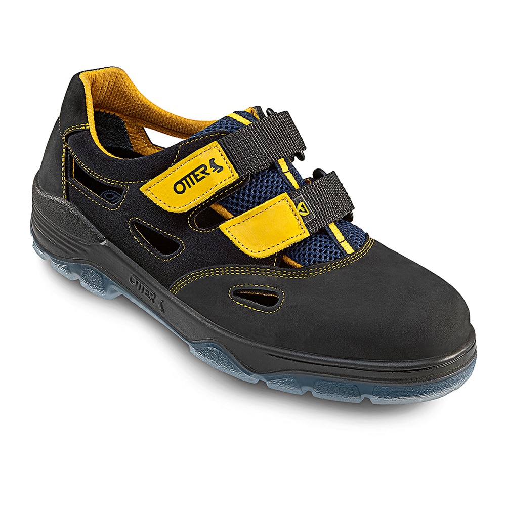 Sandale de protectie OTTER S1 SRC, bombeu metalic, piele nabuc, marimea 38, negru