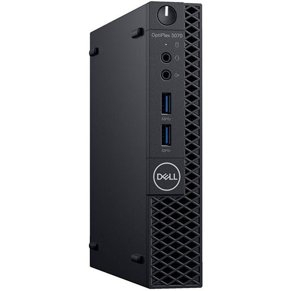 Sistem Desktop PC DELL OptiPlex 3070 MFF, Intel Core i3-9100T pana la 3.7GHz, 4GB, SSD 128GB, Intel UHD Graphics 630, Windows 10 Pro