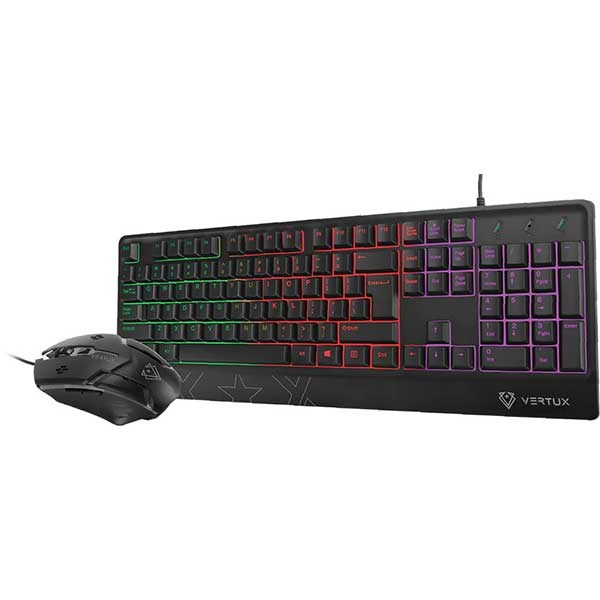 Kit Gaming tastatura si mouse VERTUX Orion, USB, negru