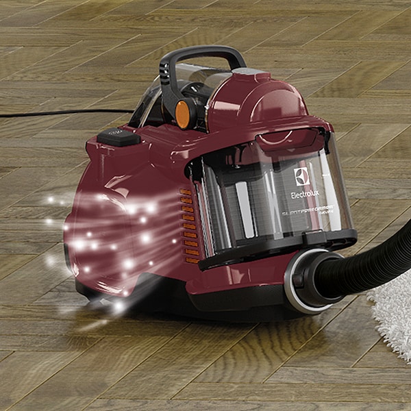 Aspirator fara sac ELECTROLUX SilentPerformer Cyclonic ESPC72RR, 1.6l, 650W, 69dB, rosu-gri