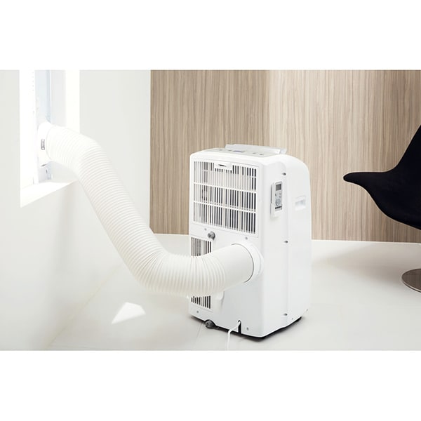 Aer conditionat portabil WHIRLPOOL PACW29HP, 9000BTU, A+, Incalzire, kit instalare inclus, alb-gri