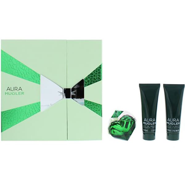 Set cadou THIERRY MUGLER Aura: Apa de parfum, 50ml + Lotiune de corp, 50ml + Gel de dus, 50ml