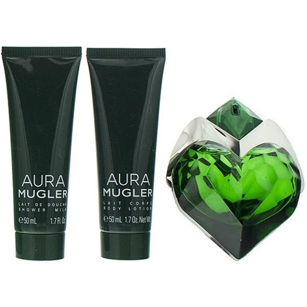 Set cadou THIERRY MUGLER Aura: Apa de parfum, 50ml + Lotiune de corp, 50ml + Gel de dus, 50ml