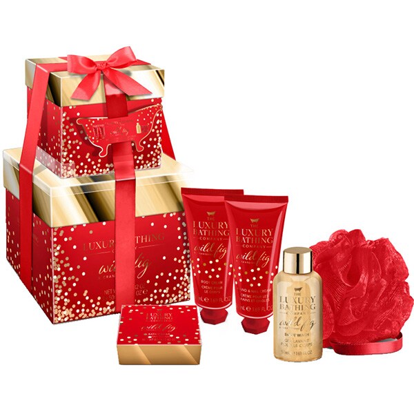 Set cadou THE LUXURY BATHING COMPANY Majestic: Gel de dus, 50ml + Caviar pentru baie, 80g + Crema de maini, 50ml + Burete