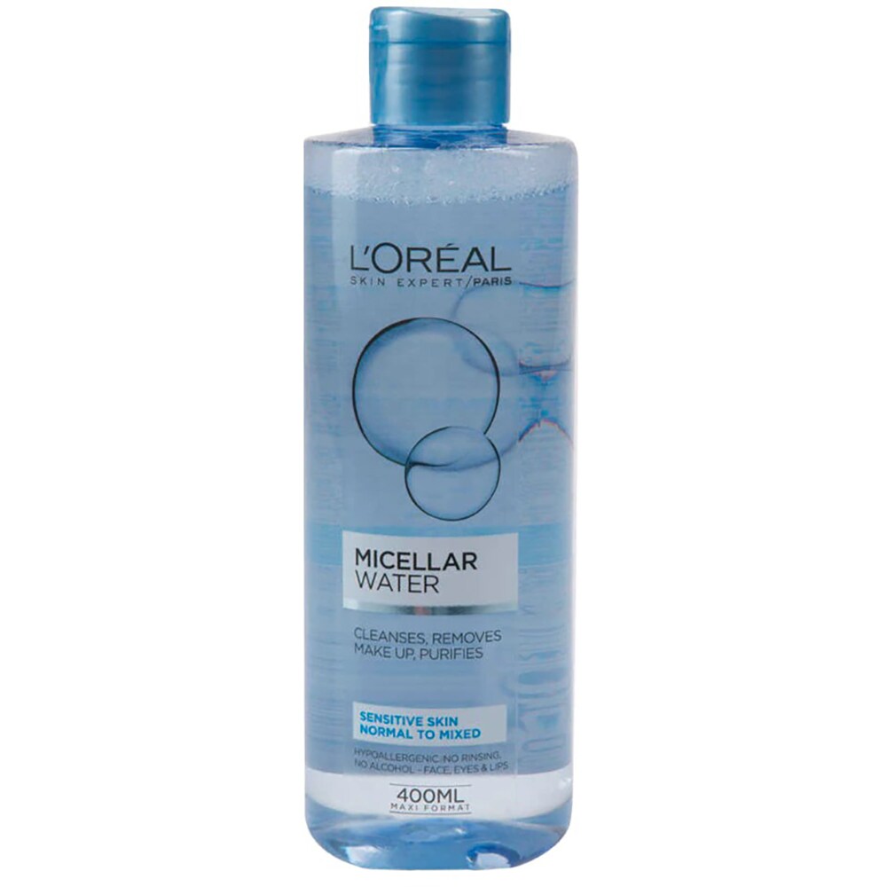 Set L'OREAL PARIS: Mascara Telescopic, Black, 8ml + Apa micelara pentru ten normal-mixt si sensibil, 400ml