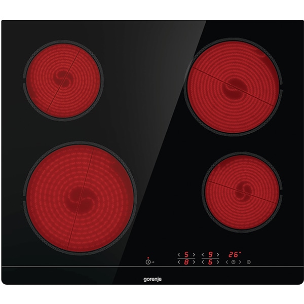 Set cuptor incorporabil GORENJE BO737E114X, electric, Autocuratare AquaClean, 71 l, Clasa A, inox + plita incorporabila GORENJE ECT41SC, vitroceramica, 4 arzatoare, Touch Control, negru