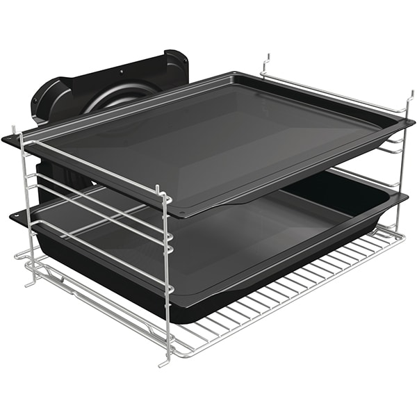 Set cuptor incorporabil GORENJE BO737E114X, electric, Autocuratare AquaClean, 71 l, Clasa A, inox + plita incorporabila GORENJE ECT41SC, vitroceramica, 4 arzatoare, Touch Control, negru