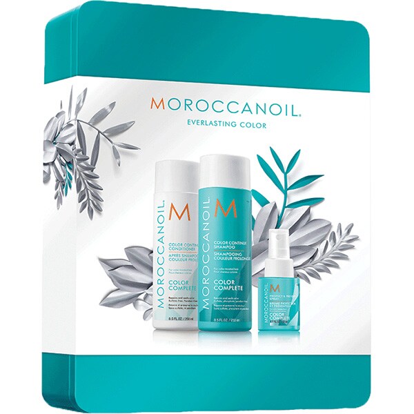 Set cadou MOROCCANOIL Color Continue: Sampon, 250ml + Ballsam, 250ml; Spray pentru par, 50ml