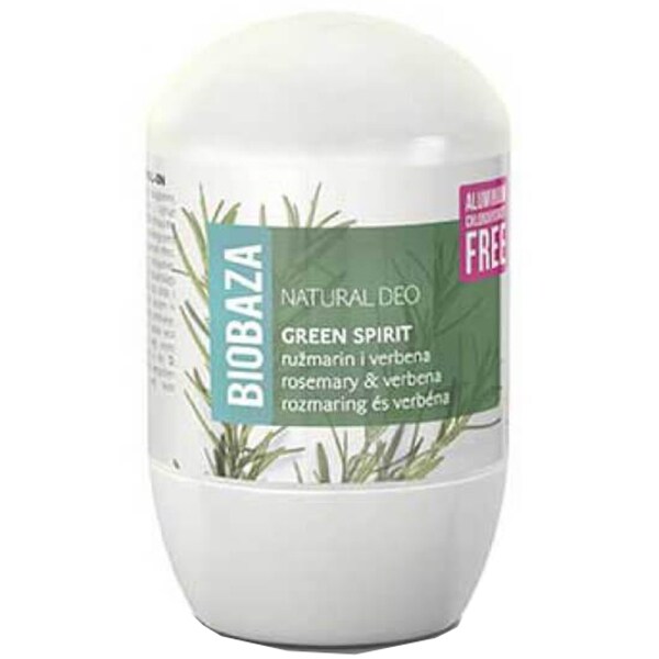 Pachet BIOBAZA Family: Deodorant Green Grass, 50ml + Deodorant Spring Flowers, 50ml + Deodorant Black Energy, 50ml + Deodorant Green Spirit, 50ml