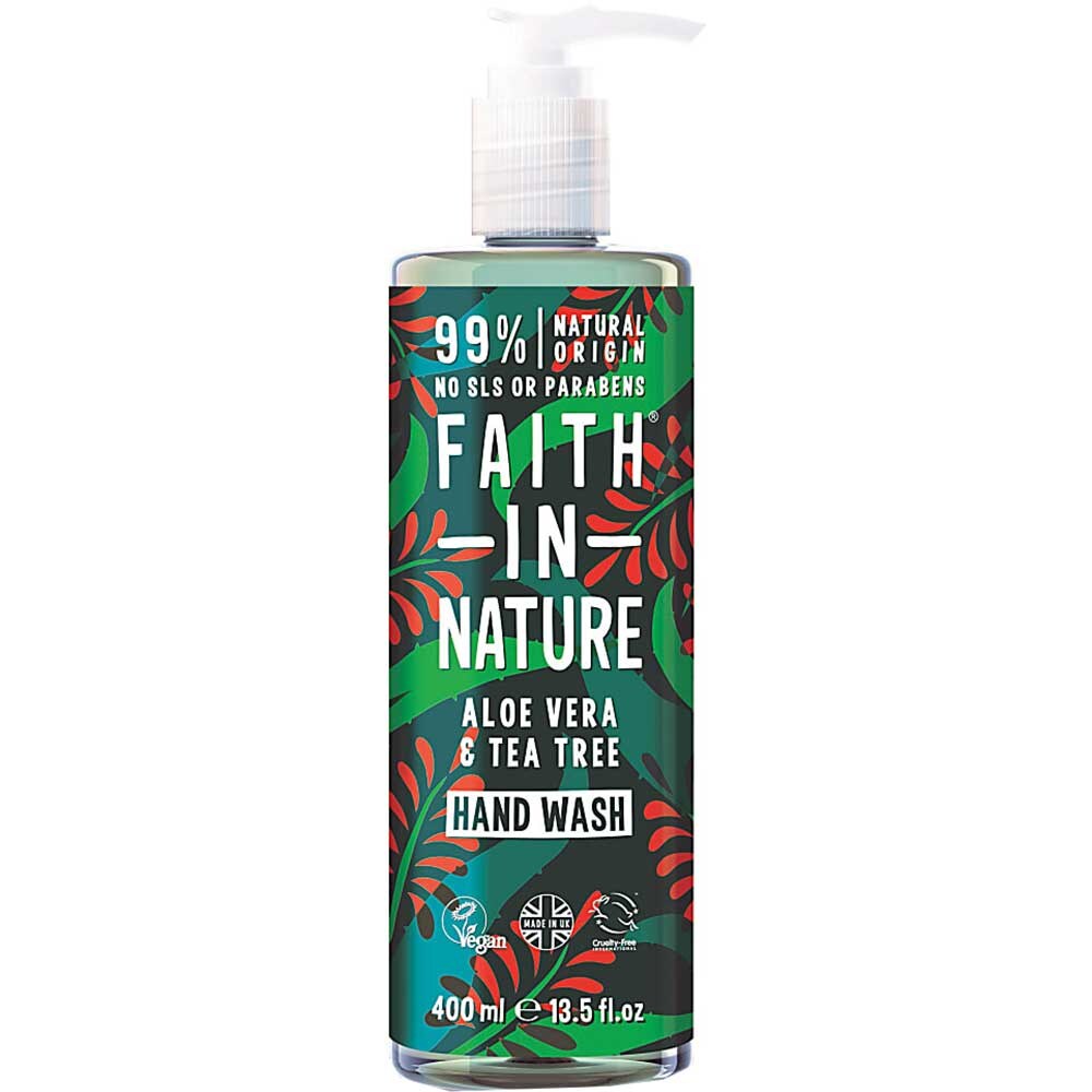 Set cadou FAITH IN NATURE Aloe Vera: Sampon, 400ml + Balsam de par, 400ml + Gel de dus, 400ml + Sapun lichid, 400ml + Sapun, 100g, 2 buc