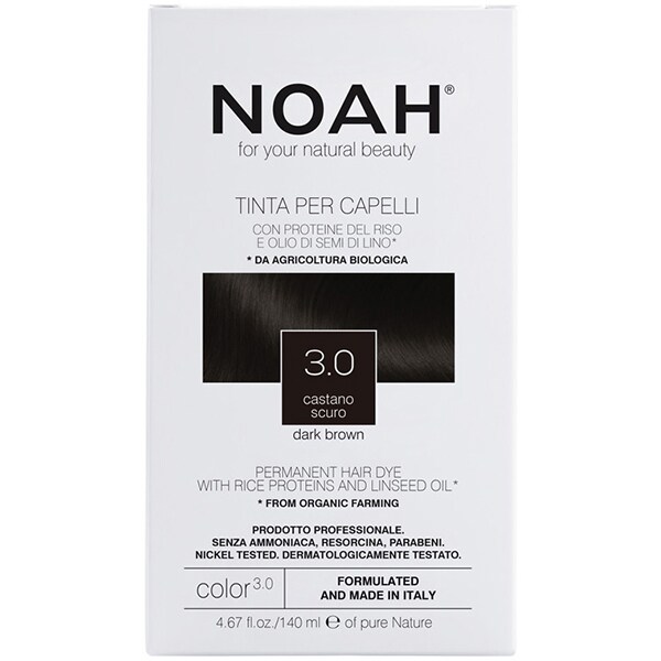 Pachet NOAH: Vopsea de par fara amoniac, 3.0 Saten inchis, 140ml, 2 buc + Sampon Color Save, 630ml