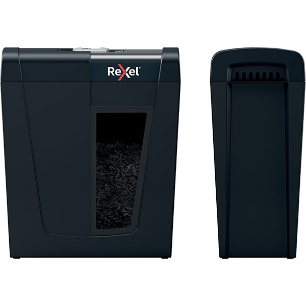 Distrugator documente manual REXEL SECURE X8, 8 coli, 14l, Cross-cut, negru