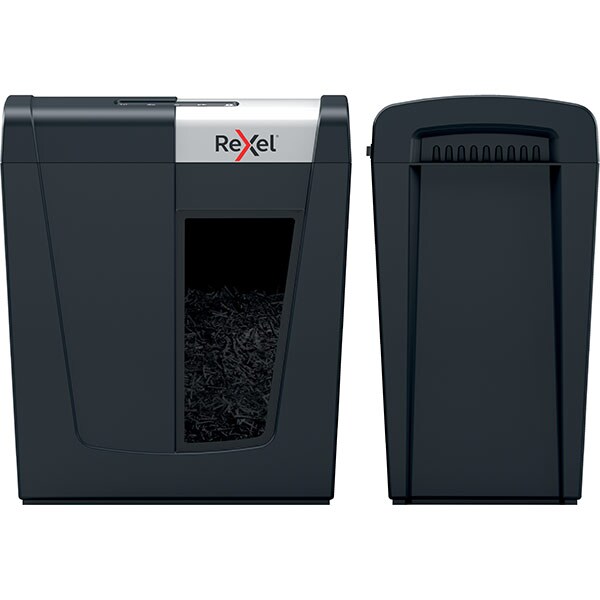 Distrugator documente manual REXEL SECURE MC6, 6 coli, 18l, Micro-cut, negru