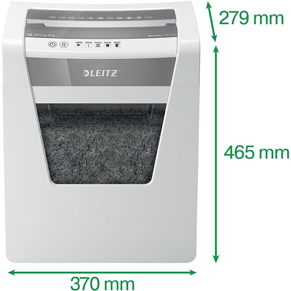 Distrugator documente manual LEITZ IQ Office P4, 15 coli, 23l, Cross-Cut, alb