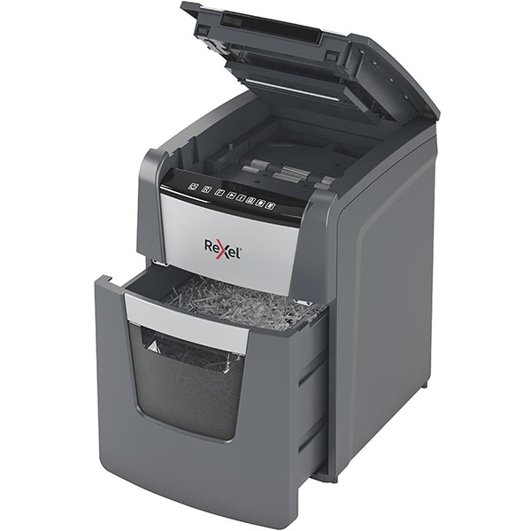 Distrugator automat REXEL 90X, P4,90 coli negru