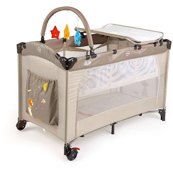 Patut JUJU Sleepy Baby - Sweet Dreams JU7940, 0 luni+, bej-negru
