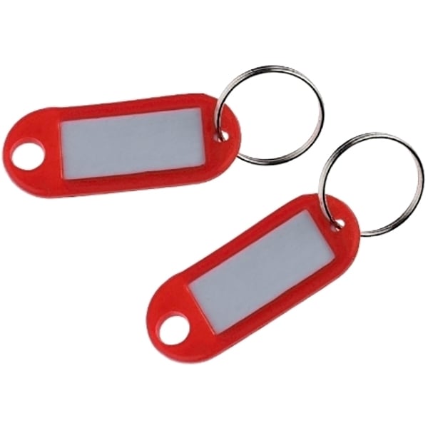 Suport eticheta pentru cheie FLARO, 10 bucati, rosu