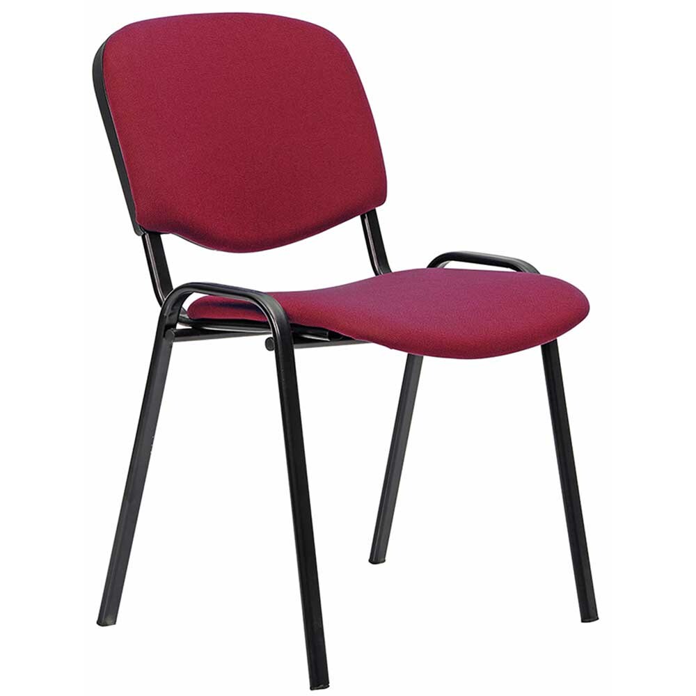 Scaun birou vizitator Niky, stofa, bordo