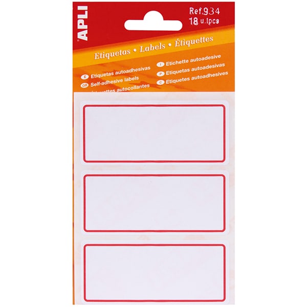 Etichete autoadezive APLI AL001028, 34 x 78 mm, 18 bucati, 6 coli/top