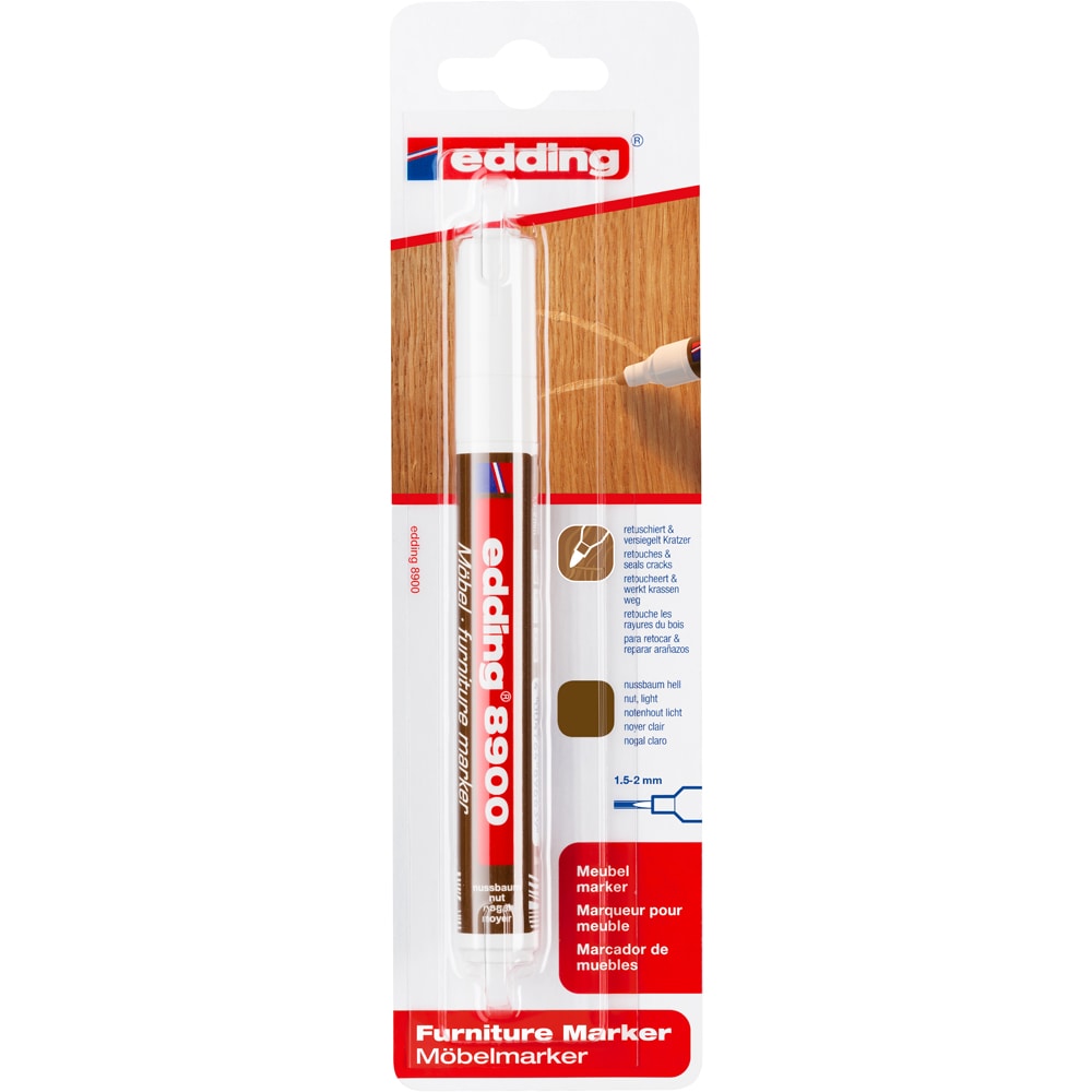 Marker retusuri mobilier lemn EDDING 8900, 1.5-2 mm, nuc light
