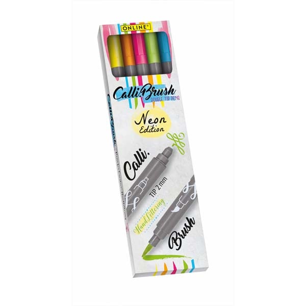 Set pixuri ONLINE Calli Brush, 5 bucati, multicolor