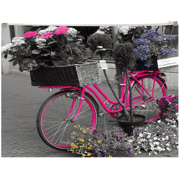 Mapa documente cu fermoar PANTAPLAST, A4, plastic, Design bicicleta