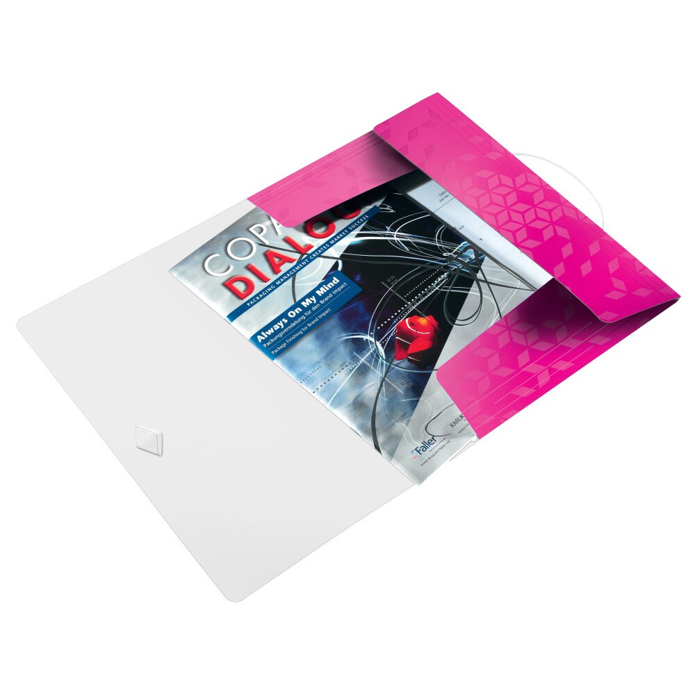 Mapa documente cu elastic LEITZ Wow, A4, polipropilena, roz metalizat