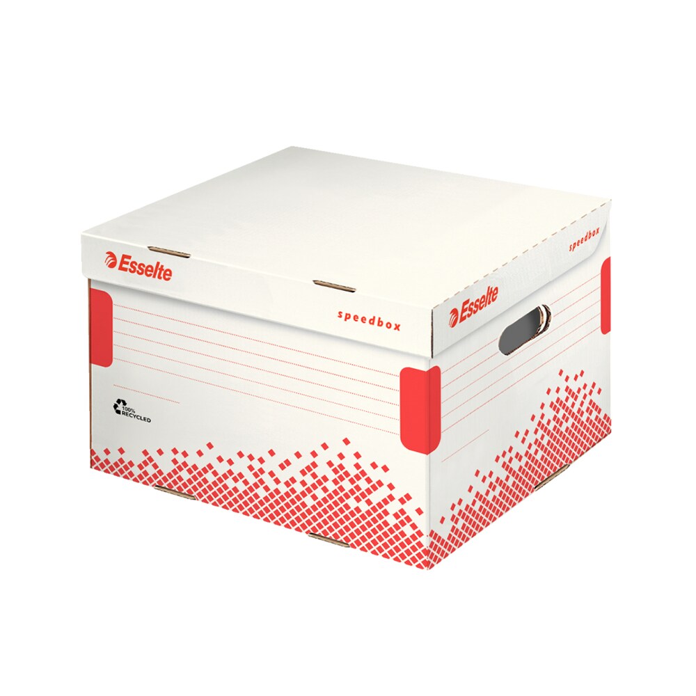 Cutie de arhivare ESSELTE Speedbox, 433 x 263 x 364 mm, carton, 1 bucata, alb