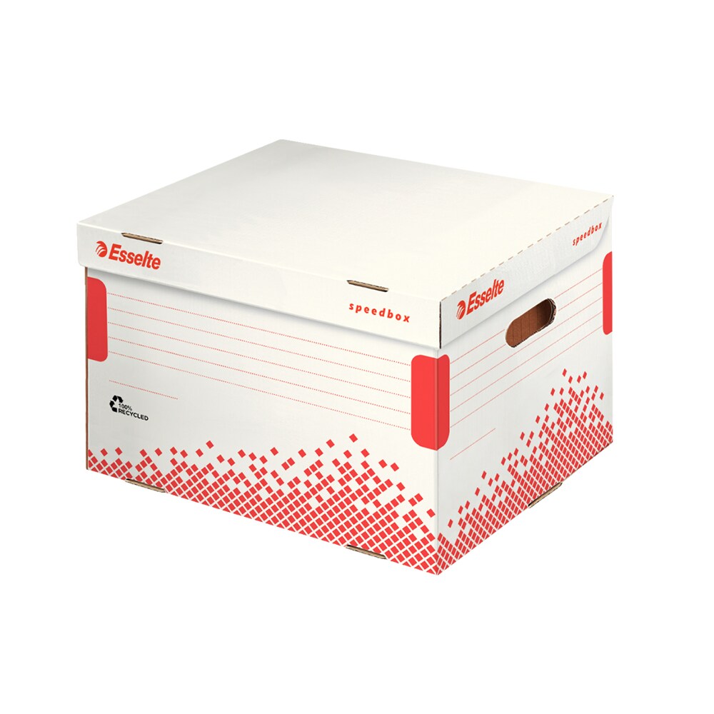 Cutie de arhivare ESSELTE Speedbox, 392 x 301 x 334 mm, carton, 1 bucata, alb