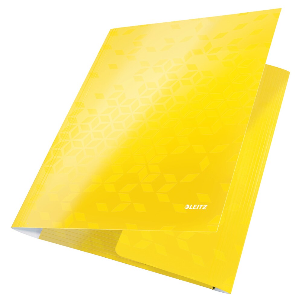 Mapa documente cu elastic LEITZ Wow, A4, carton, galben