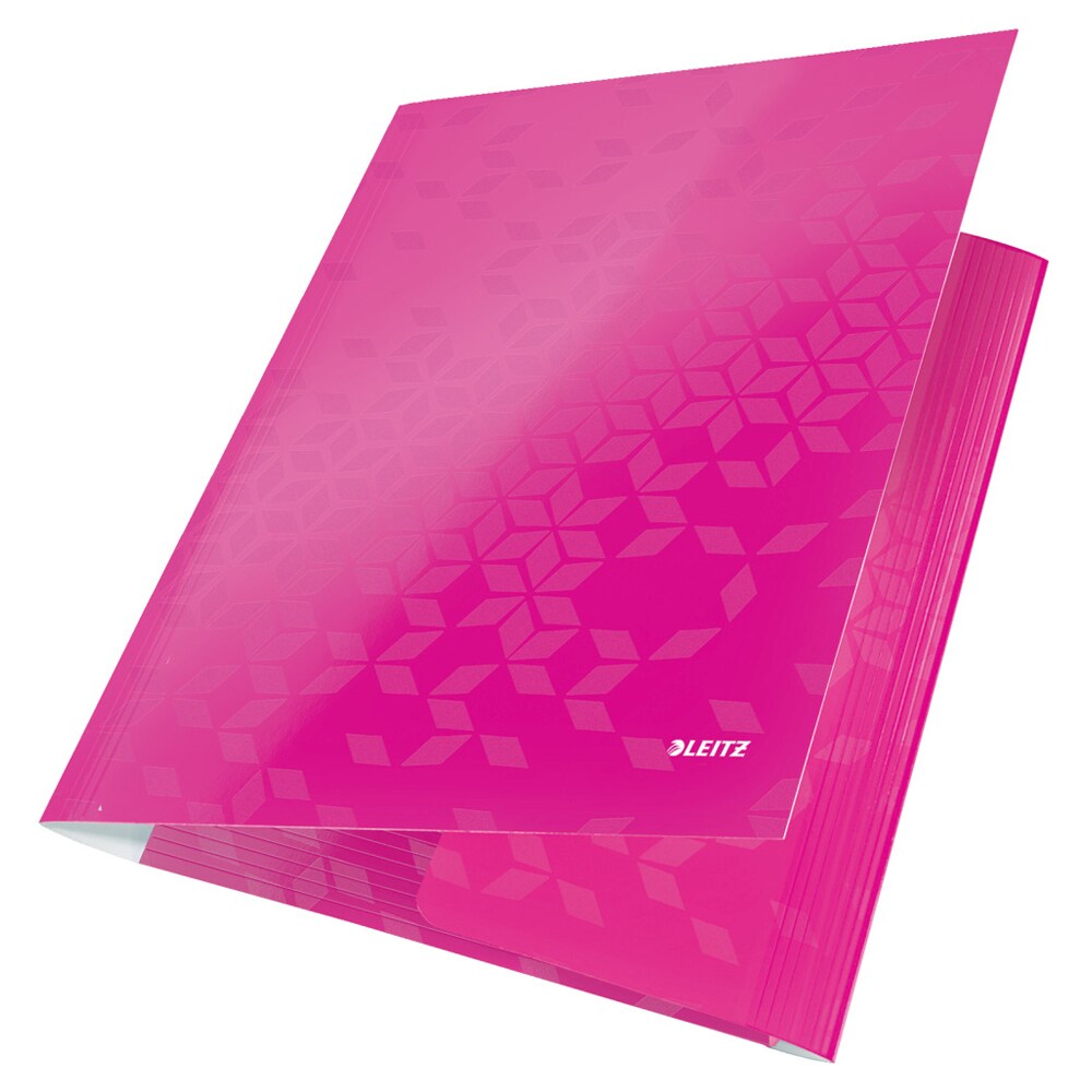 Mapa documente cu elastic LEITZ Wow, A4, carton, roz