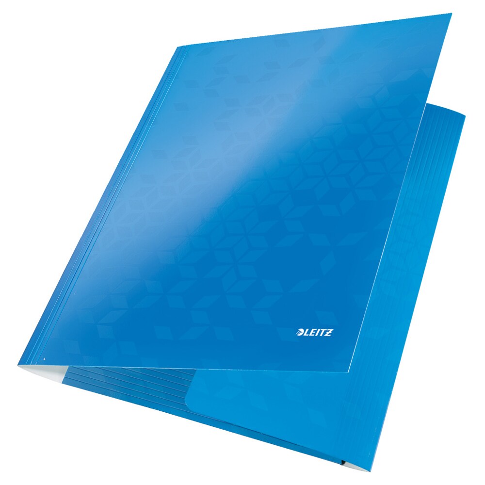Mapa documente cu elastic LEITZ Wow, A4, carton, albastru