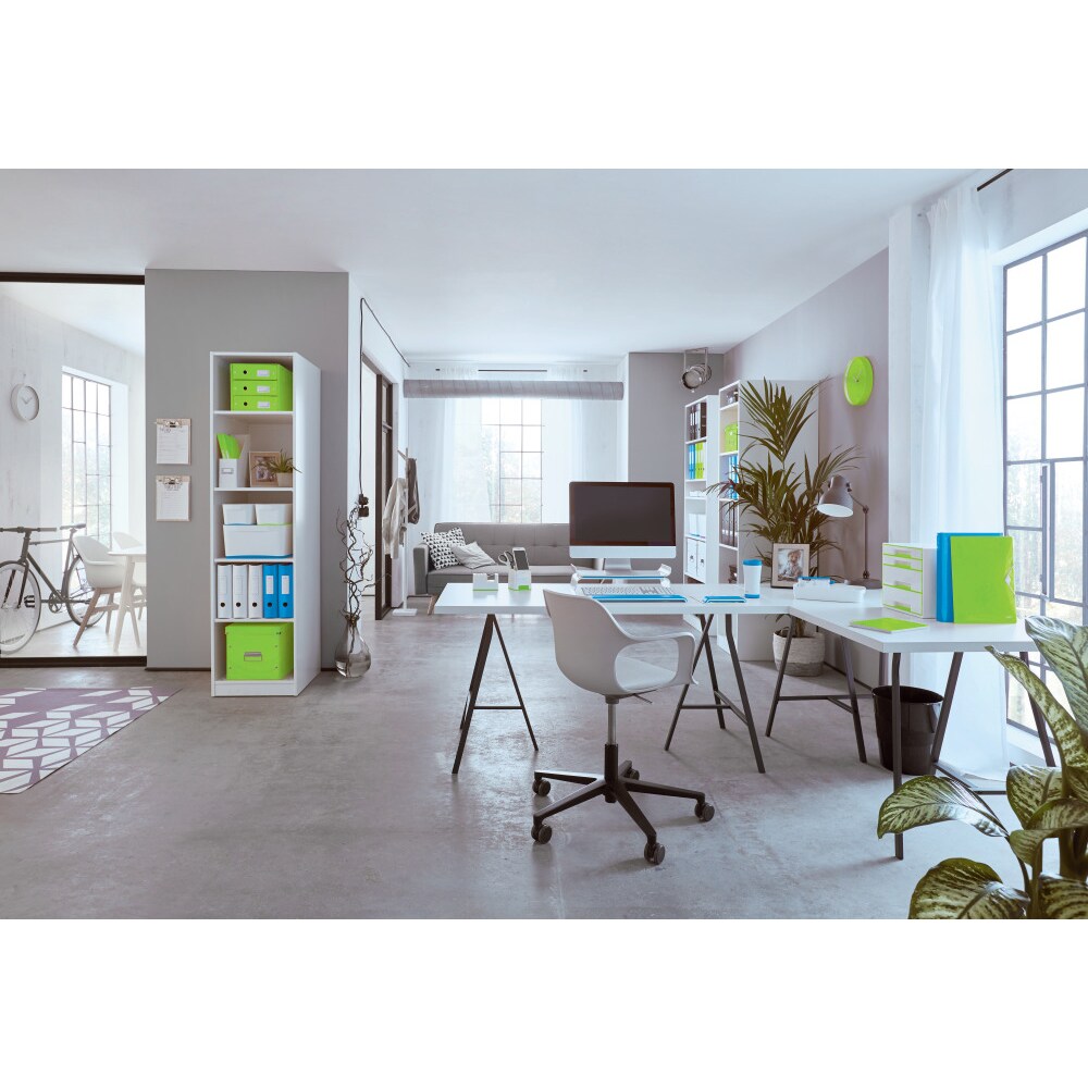 Mapa documente cu elastic LEITZ Wow, A4, carton, albastru