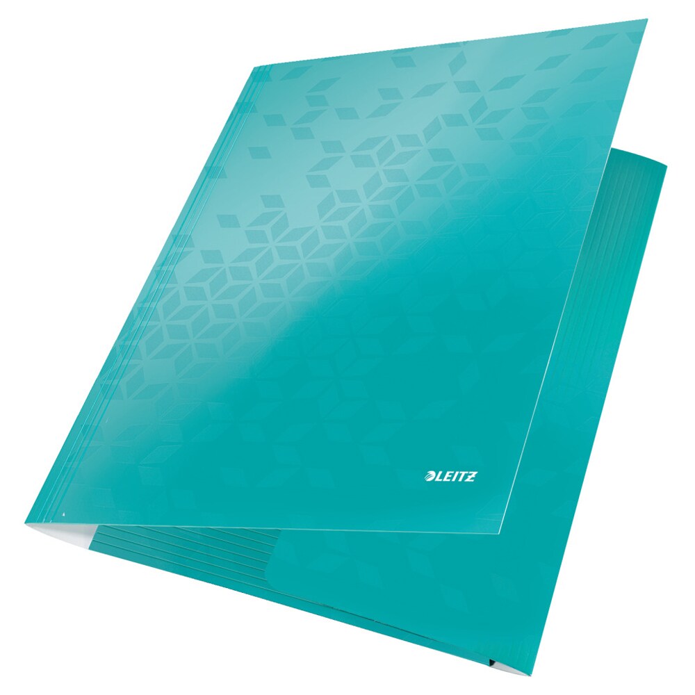 Mapa documente cu elastic LEITZ Wow, A4, carton, turcoaz