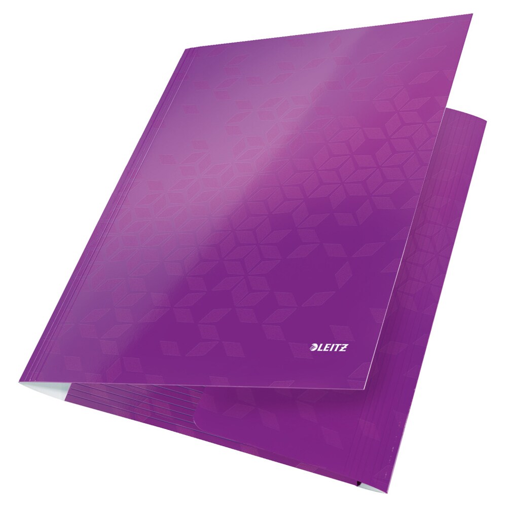 Mapa documente cu elastic LEITZ Wow, A4, carton, mov