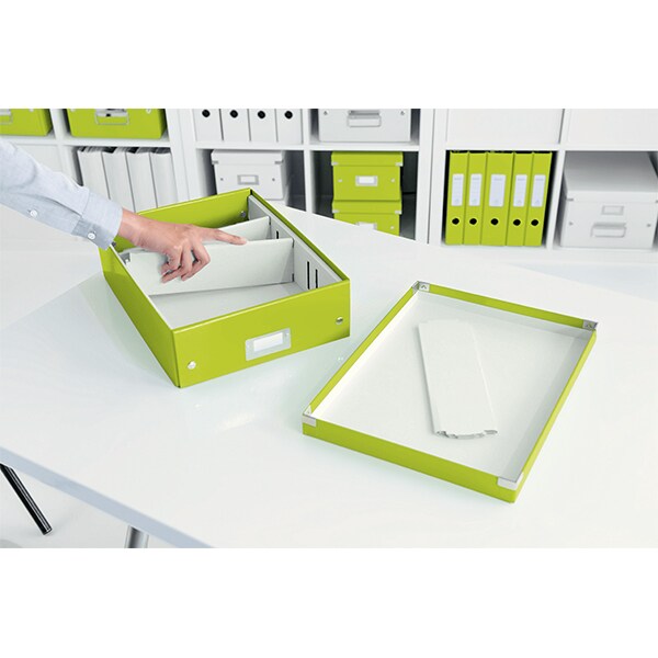 Cutie organizare LEITZ Click & Store Organizer, 281 x 100 x 370 mm, carton, verde