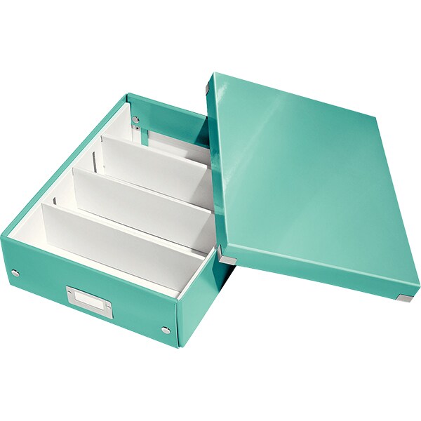 Cutie organizare LEITZ Click & Store Organizer, 281 x 100 x 370 mm, carton, turcoaz