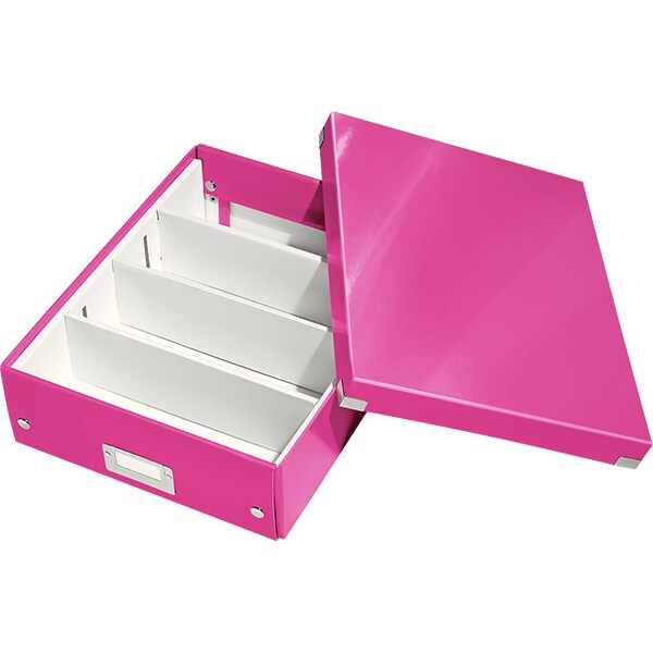 Cutie organizare LEITZ Click & Store Organizer, 281 x 100 x 370 mm, carton, roz