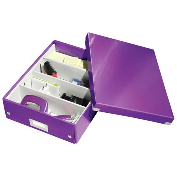 Cutie organizare LEITZ Click & Store Organizer, 281 x 100 x 370 mm, carton, mov