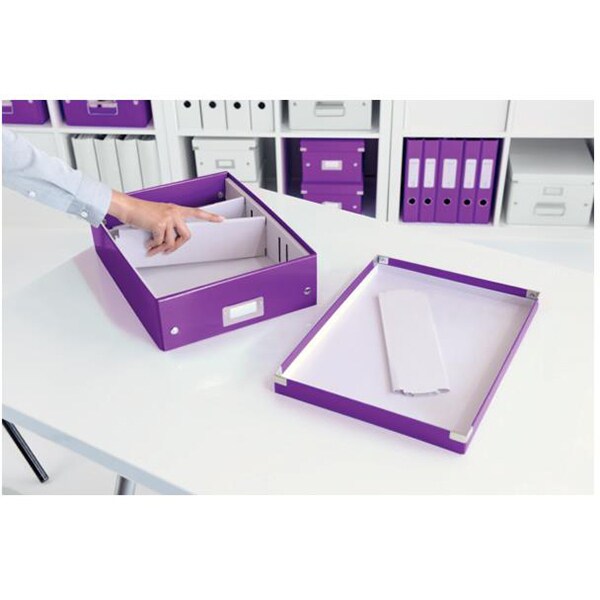 Cutie organizare LEITZ Click & Store Organizer, 281 x 100 x 370 mm, carton, mov