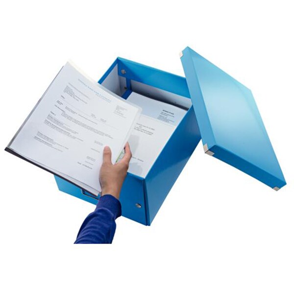 Cutie organizare LEITZ Click & Store, 281 x 200 x 370 mm, carton, albastru