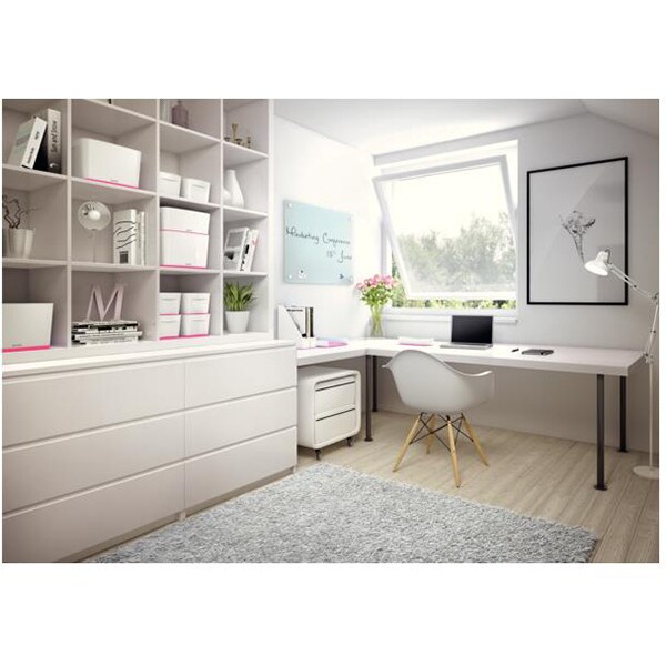 Cutie organizare LEITZ MyBox, 318 x 198 x 385 mm, ABS, alb-roz