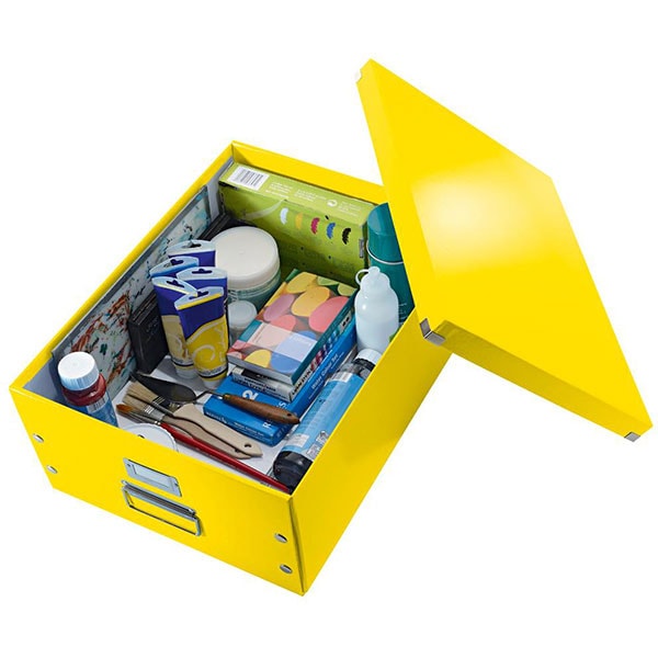 Cutie organizare LEITZ Click & Store, 369 x 200 x 482 mm, carton, galben
