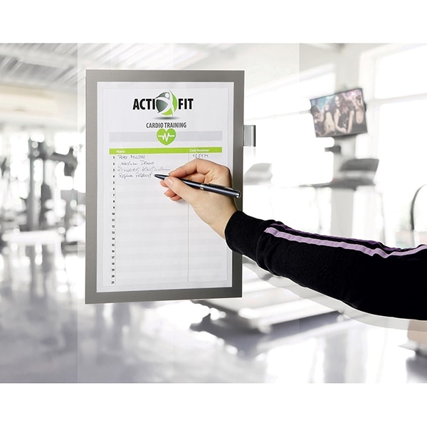Display magnetic DURABLE Note, A4, 1 bucata, argintiu