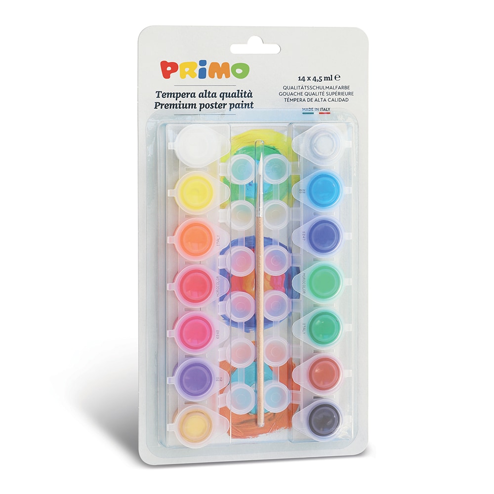 Tempera PRIMO MC439140, 4.5 ml, 14 culori