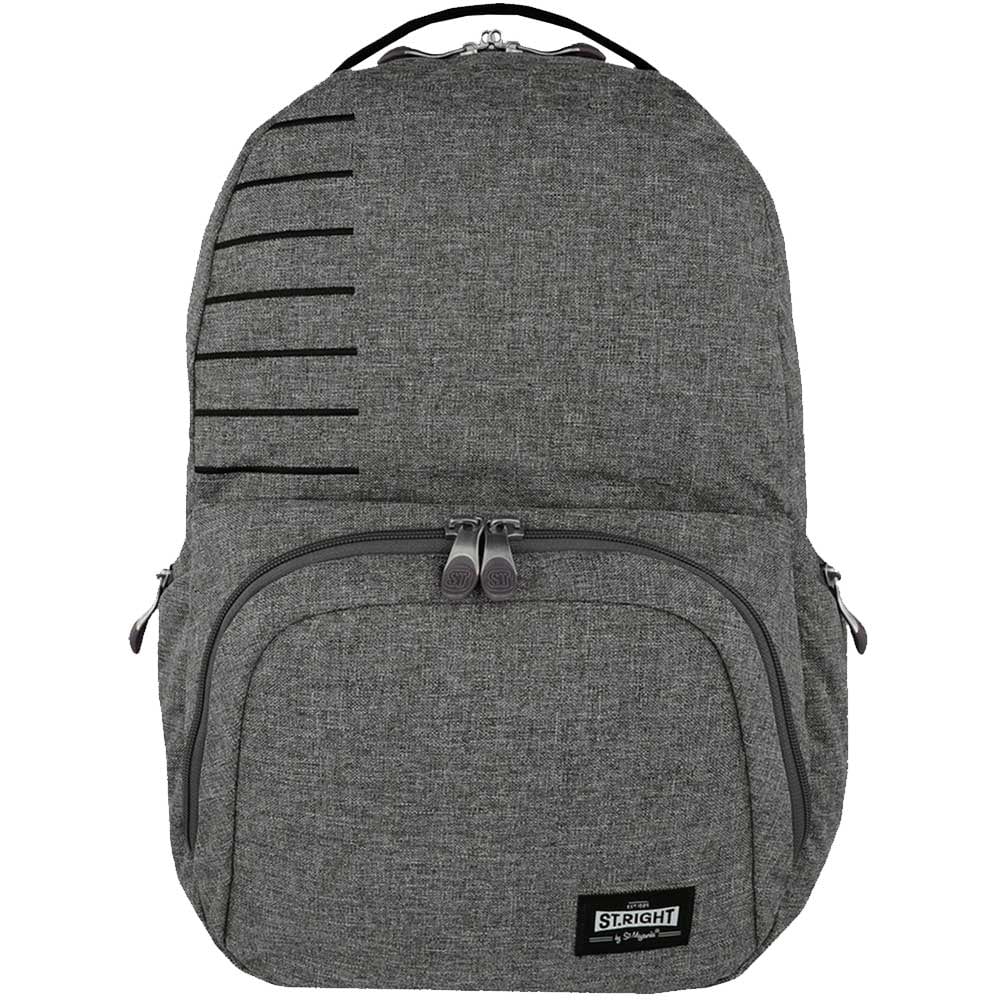 Ghiozdan MAJEWSKI St.Right Light Grey Melange BP35, gri