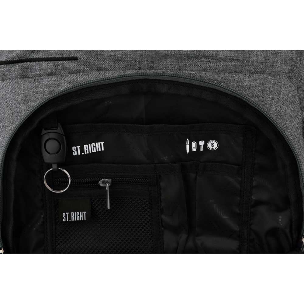 Ghiozdan MAJEWSKI St.Right Light Grey Melange BP35, gri