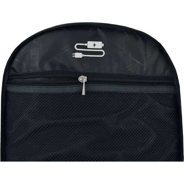 Ghiozdan MAJEWSKI St.Right Navy Melange BP35, albastru inchis