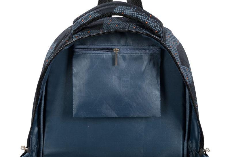 Ghiozdan MAJEWSKI St. Right BP26 Football, negru-gri